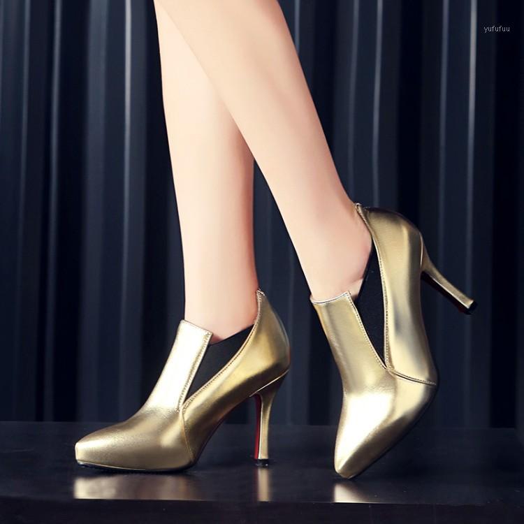 

Oversized 9 10 -17 boots women shoes ankle boots for women ladies shoes woman winter Solid color tapered heel1, Black