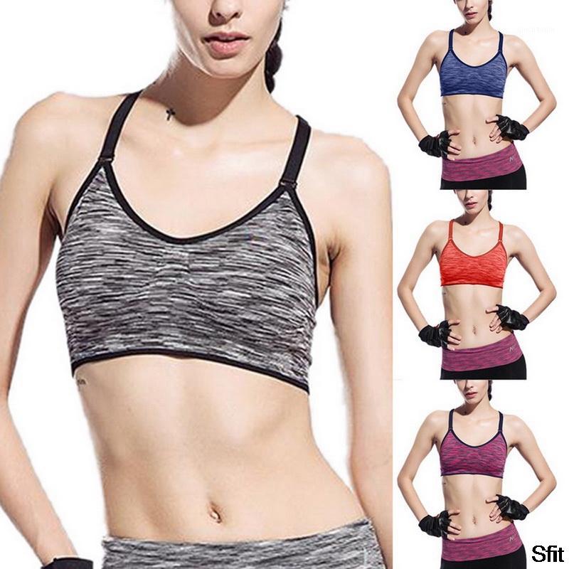 

Quick Dry Padded Sports Bra,Women Wirefree Adjustable Fitness Top Sport Brassiere,Push Up Seamless Running Yoga Bra1, Red