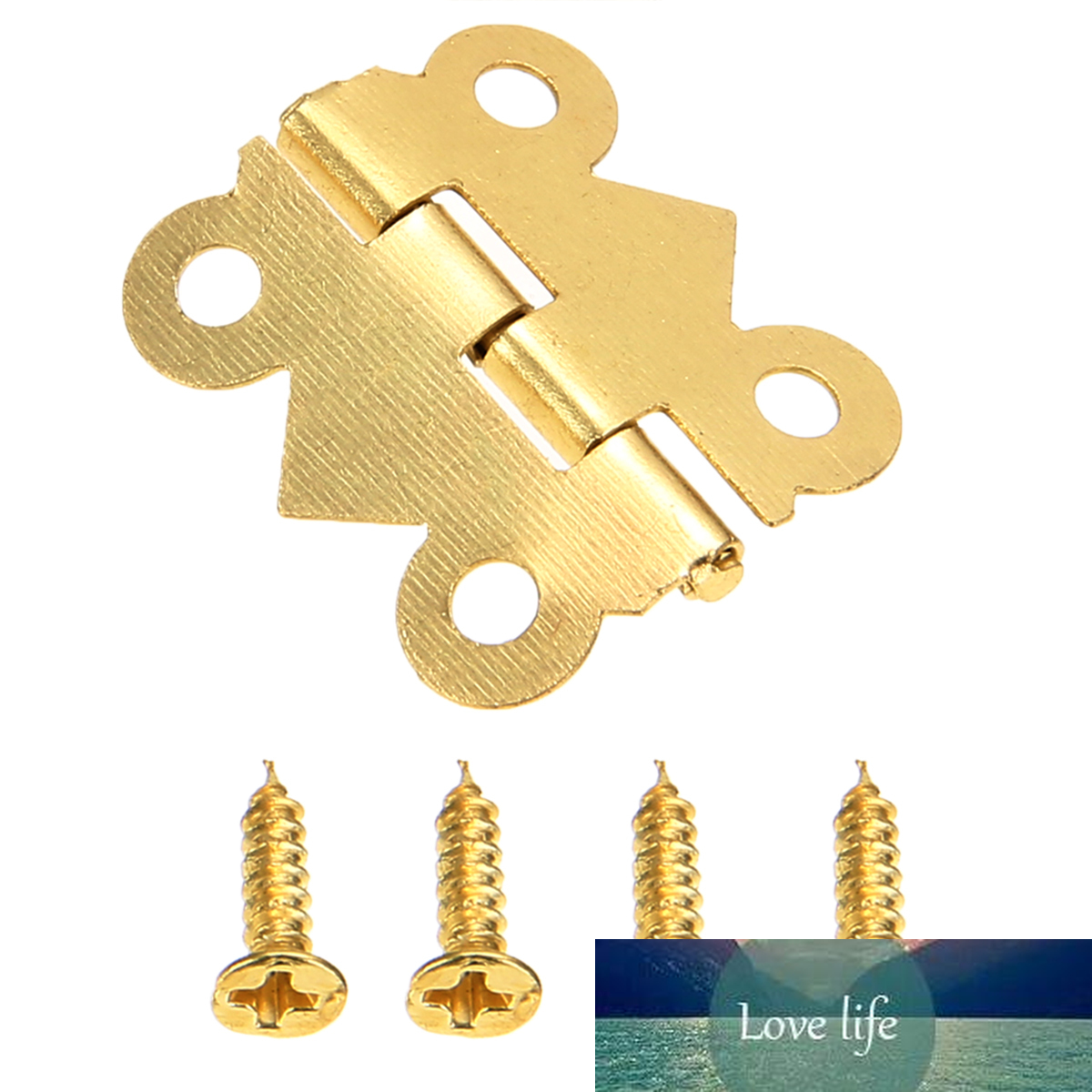 10/20/50pcs Butterfly Iron Hinges Cabinet Drawer Door with Screw Wholesale Gold