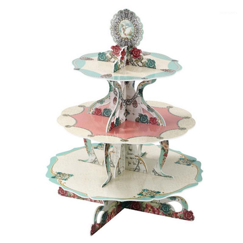 

3 Tiers DIY Paper Cupcake Stand Dessert Candy Storage Holder Rack Wedding Birthday Party Cake Display Catering Serving Tools1