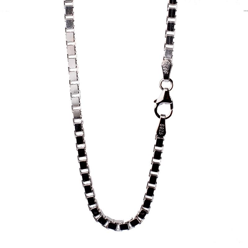 

JustNeo solid 925 sterling silver box chain necklace,Basic Chains