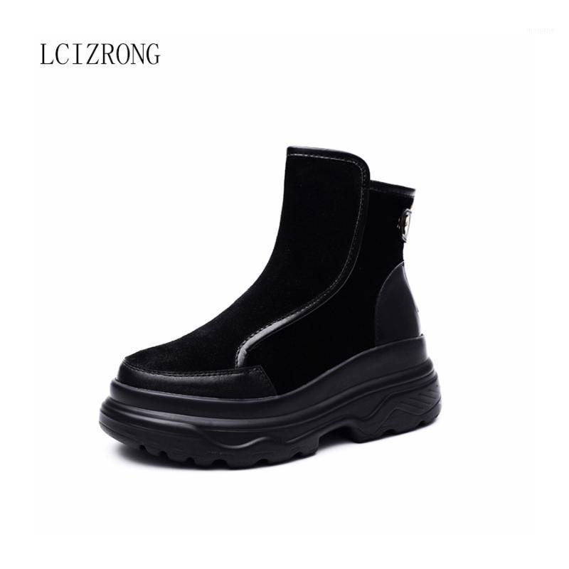 

LCIZRONG Black Boots Women Winter Shoes Women's Boot 2020 Fashion Casual Ankle Boots for Woman Non-slip Warm Snow1