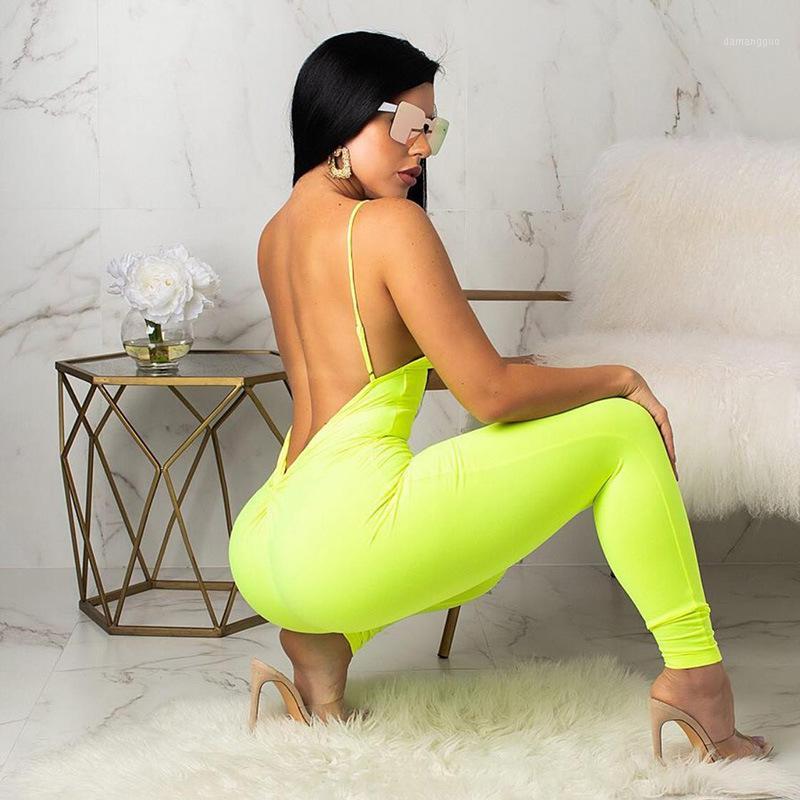

Women' Tracksuits Stretch Slim Backless Yoga Set V-neck Sling Jumpsuit Sports Wear Sexy One Piece Suits Workout Clothes For Women1, As pic