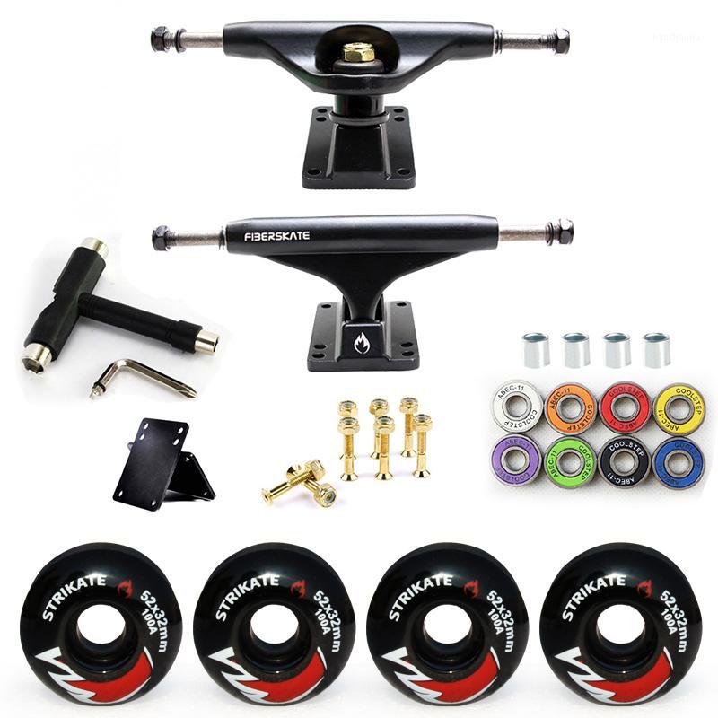 

5232mm Wheels 100A Aluminum Magnesium Alloy Professional Bridge Skate Board Bracket 5in Skateboard Trucks1