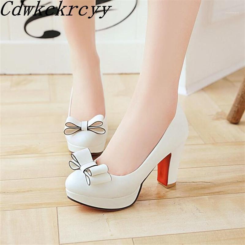 

Spring Autumn New pattern Europe America fashion Round head High-heeled Women Shoes Sweet Bow Shallow mouth Party Women Shoes1