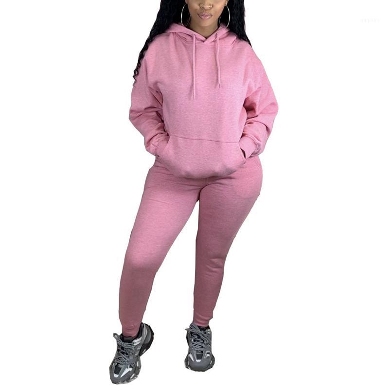 

2020 Fashion Tracksuit 2 Piece Set Women Long Sleeve Solid Sweatshirts Hoodie+Skinny Leggings Pants Casual Fitness Sport Outfit1, Blue