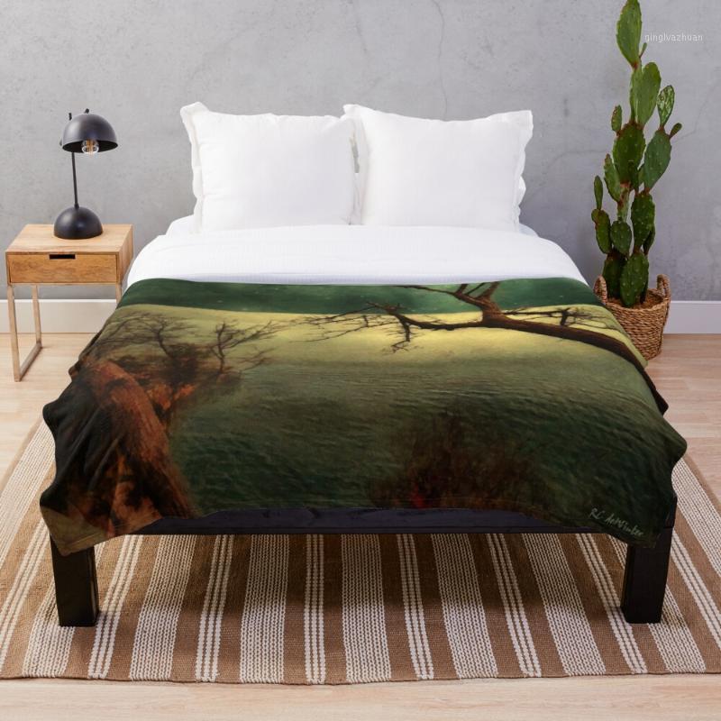 

Soft Blanket for Bed Sherpa Flannel Fleece Blanket Home Travel Sofa Soft Throw Tranquillity Bay1