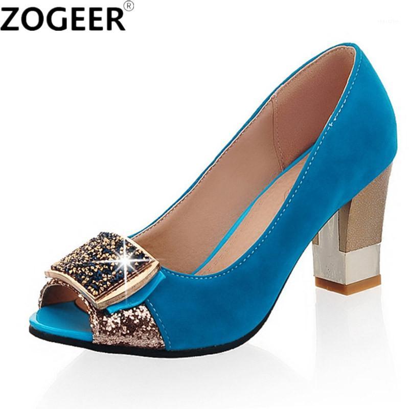

Spring Fashion Peep Toe High Heels Shoes Women Pumps Sweet Luxury Crystal Casual Blue Green Block Heels Shoes For Girls1, Black
