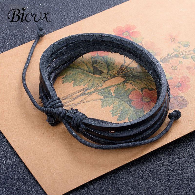 

BICUX Fashion Ethnic Bracelets for Women Men Vintage Handmade Weave Leather Party Rope Chain Bracelets Charm Jewelry Wholesale1
