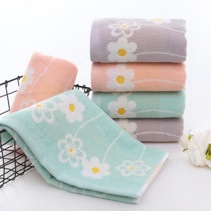 

35*75Cm/Pcs Sunflower Cotton Jacquard Towel Children's Soft Absorbent Face Wash Bath Towel TJ2022