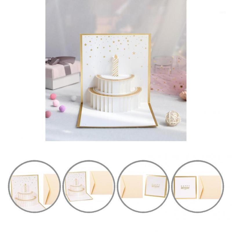 

Greeting Cards Square Beautiful Nice-looking Happy Birthday Card With Envelope Blessing Fine Workmanship For Party