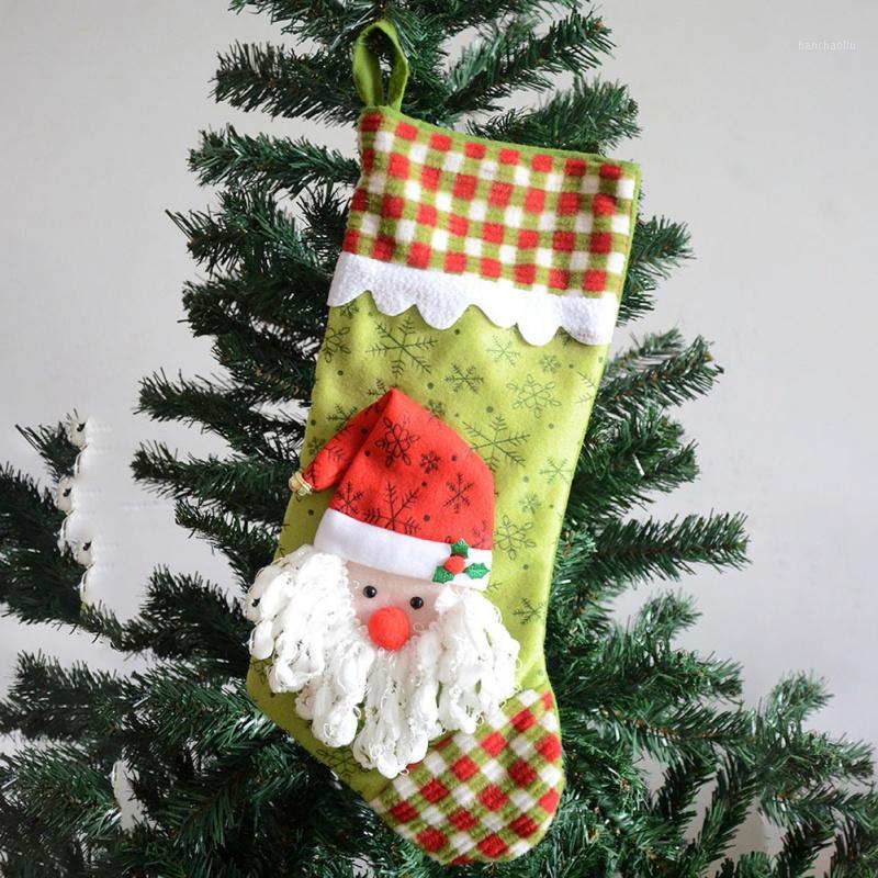 

Santa Claus Gift Bag Cute Christmas Socks Model Candy Bag Socks Christmas Decoration Sportswear Accessories1