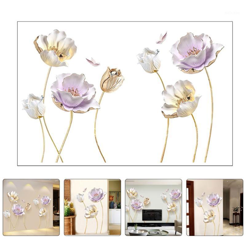 

2Pcs Lifelike Tulip Stickers Wall Decals Removable Wall Stickers1