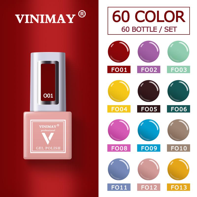 

VINIMAY 60pcs/Set Gel Nail Polish UV Nail Gel Lak Primer Soak Off Art Design Lacque Varnish Gelpolish, 60 color set