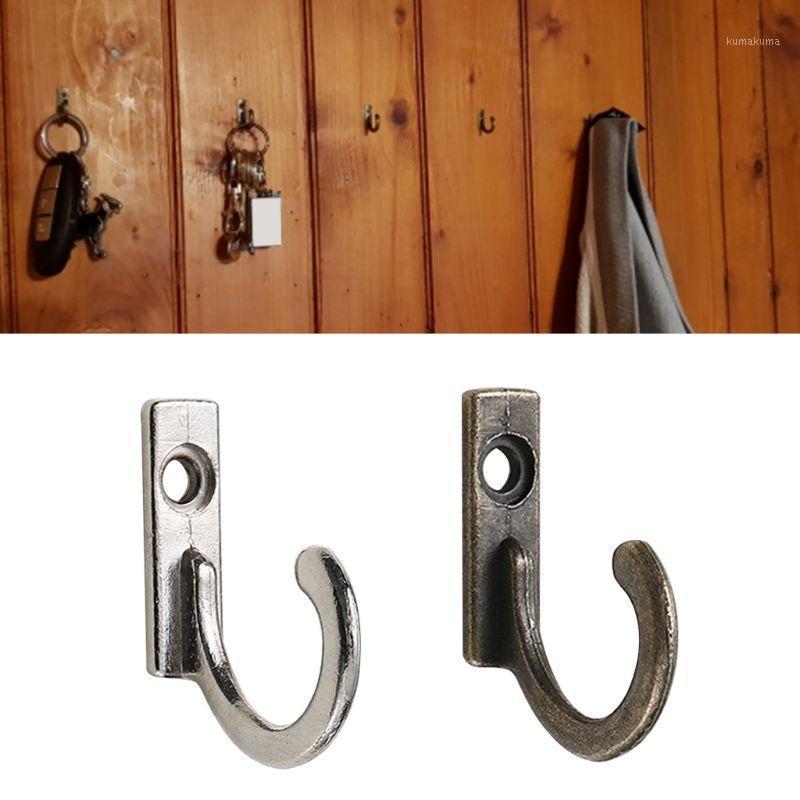 

10 Pcs Storage Rack Single Prong Hook Bronze Silver for Coats Hats Cloth Hanger Towels Keys Mini Size Wall Mounted Retro Cloth1