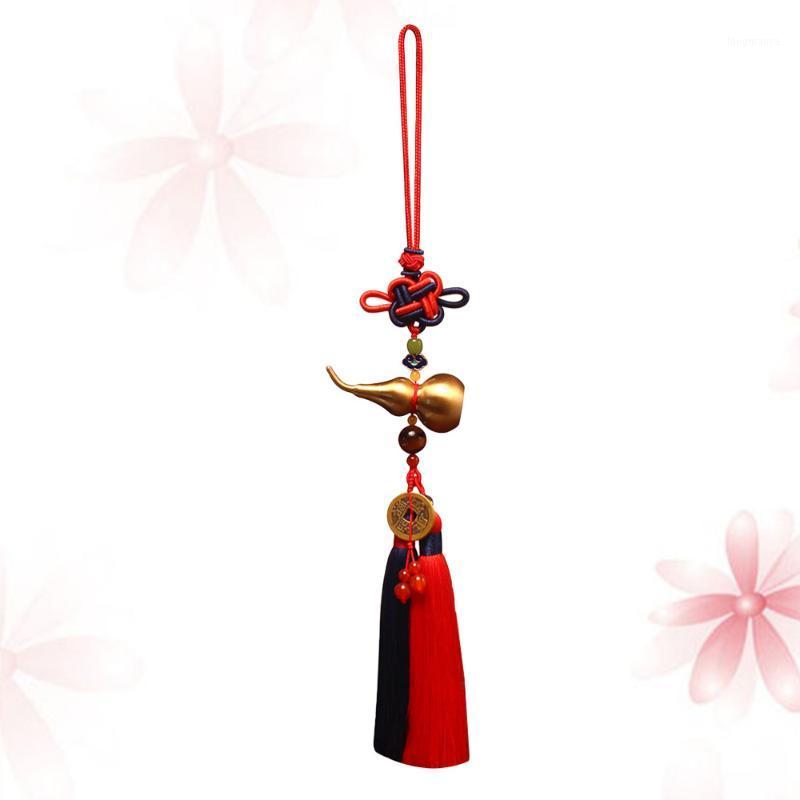 

Traditional Copper Coin Gourd Pendant Tassel Hanging Ornament Feng Shui Hanging Decor Car Decoration Accessory1