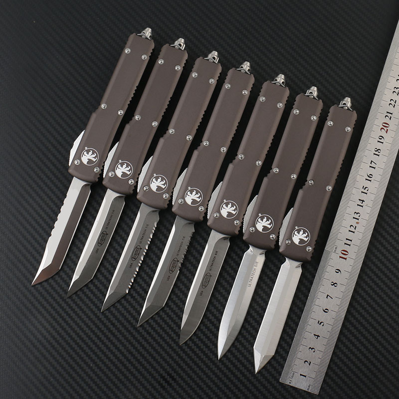 

Microtech Ultratech tactical knife CNC D2 blade 6061-T6 aviation aluminum alloy handle outdoor camping knife EDC tool Pocket knives