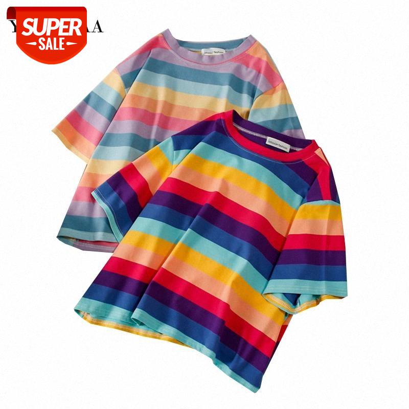 

Stripe T Shirt Women Tee Tops Short Sleeve Women's T-shirt O-neck Loose Female Tshirt Casual Tops Fashion Female T-shirt Clothes #fl7T, White