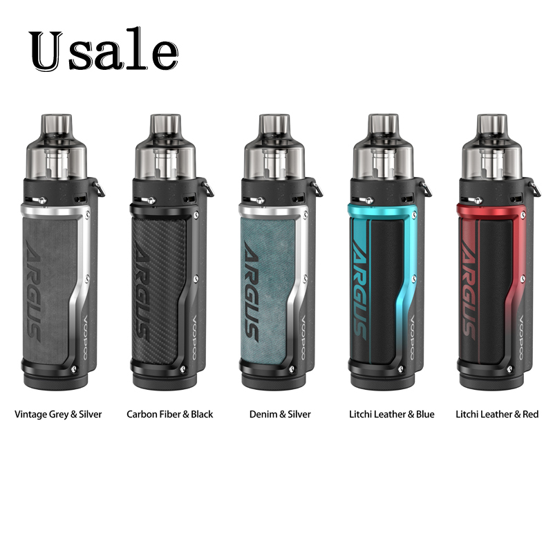 

VooPoo Argus Pro Pod Mod Kit Built-in 3000mAh Battery with 4.5ML PnP Pod 80W Fixed Hooks Design Vapor Device 100% Original, Denim & silver