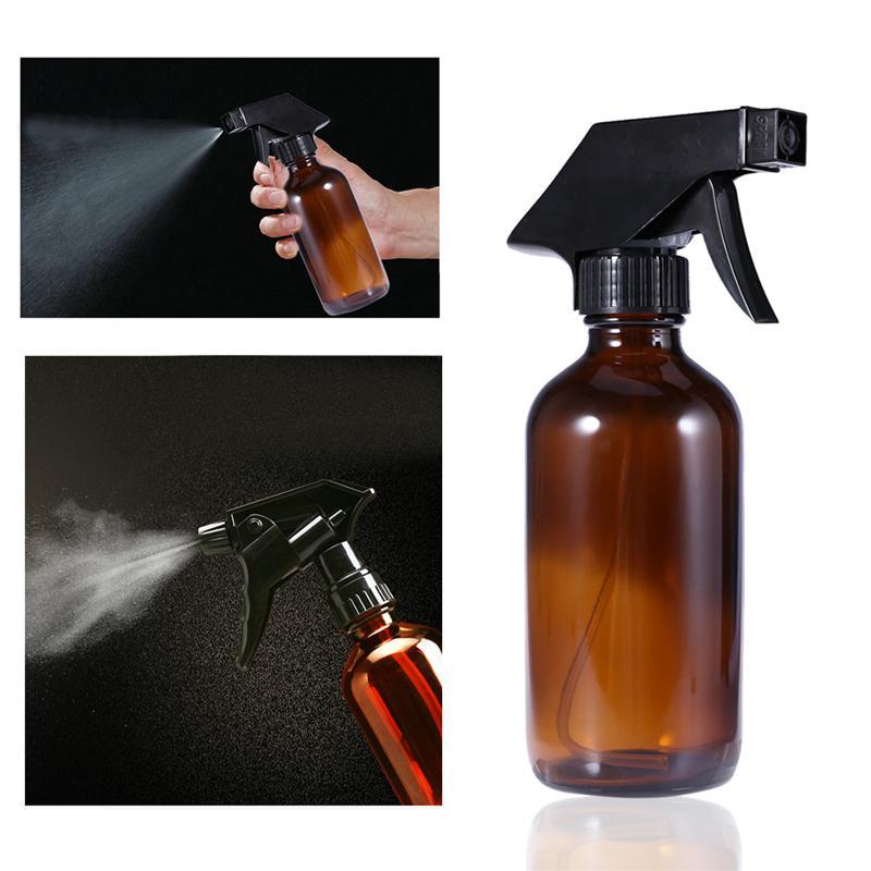 

500ml Empty Brown Glass Spray Bottles Portable Refillable Container Durable Trigger Sprayer For Essential Oils Cleaning Products