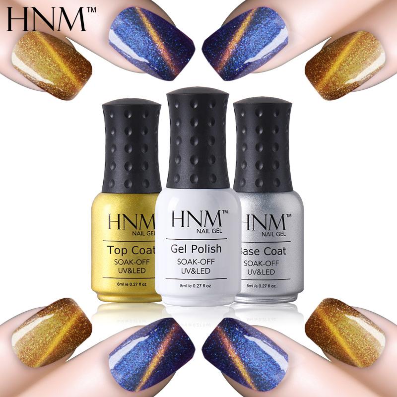 

HNM 8ml Magnet Cat Eyes Gel Nail Polish Chameleon Gel Polish UV GelLak Semi Permanent Hybrid Lacquer Gelpolish Lucky ink, 3318