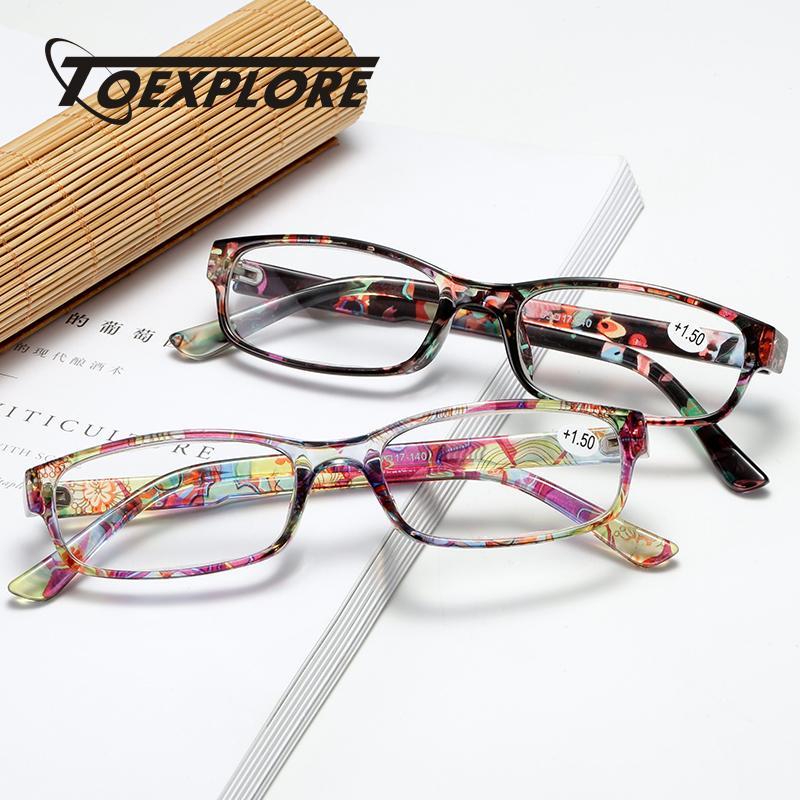 

TOEXPLORE Men Women Portable Presbyopic Glasses Reading Eyewear Anti Blue Light Optical Glasses Vintage Retro Fashion +2.5 +31