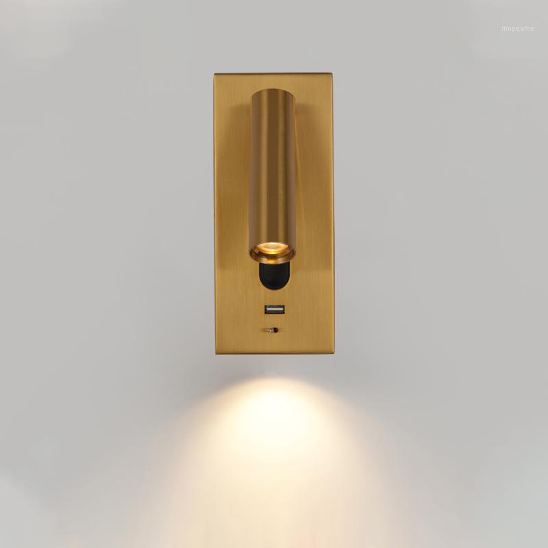 

ZEROUNO LED Wall Lights With Switch And USB Interface Fashion Wandland Fixture Corridor Aisle Lighting Art Luminaire Wan1