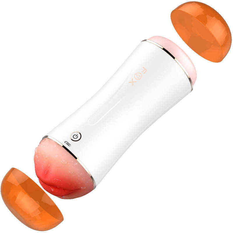 

NXY Masturbation Cup Fox Double Fun S2 Aircraft Men's Headed Intelligent Pronunciation Interactive Inverted Penis Training Masturbator Sex Products0110