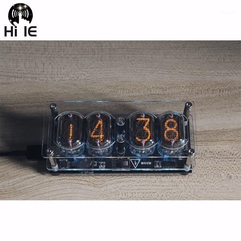

IN-12 Glow Tube Clock 4-bit Integrated IN12 Glow Tube Clock Seven-color RGB LED Nixie IN-12B DC 5V USB C Boyfriend gift1