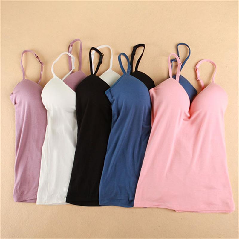 

Womens Wire Free Bras Backless Seamless Bras Padded Solid Color Tank Top Straps  L