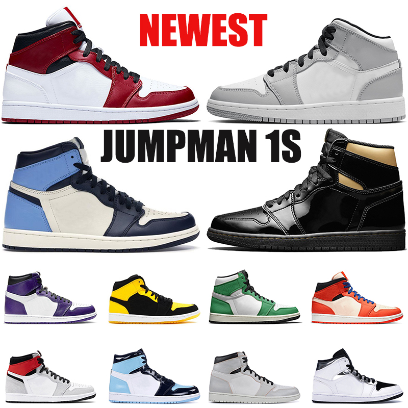 

2021 Top Quality Retro Mid Light Grey Jumpman 1 1s Basketball Shoes Travis Scotts High OG Obsidian Chicago Women Mens Sneakers