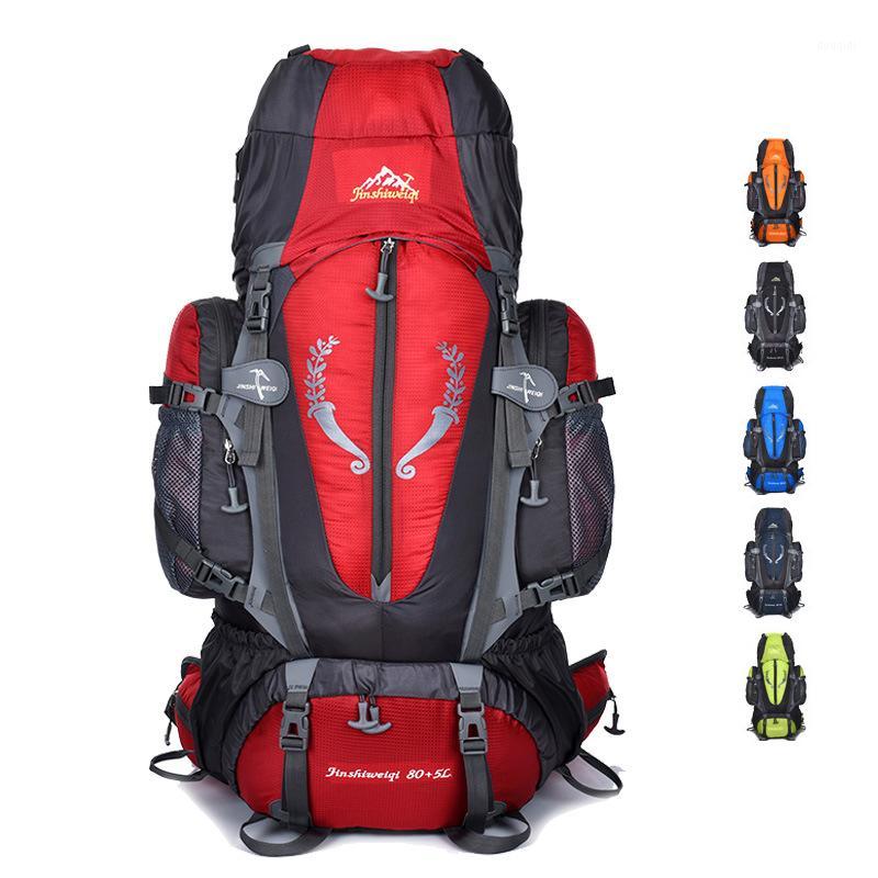 

Large Capacity 85L Hiking Camping Backpack Man&Woman Outdoor Multi-purpose Climbing Backpack Waterproof Trekking Sports Rucksack1, Black
