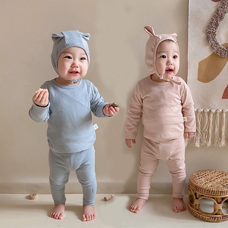 

2021 New Cute Toddler Baby Solid Color Clothes Sets 3pcs Fashion Girls Boys Long Sleeve T-shirt Tops Pants & Hat Cotton Outfits 0-24m 72y6, 13655313khaki