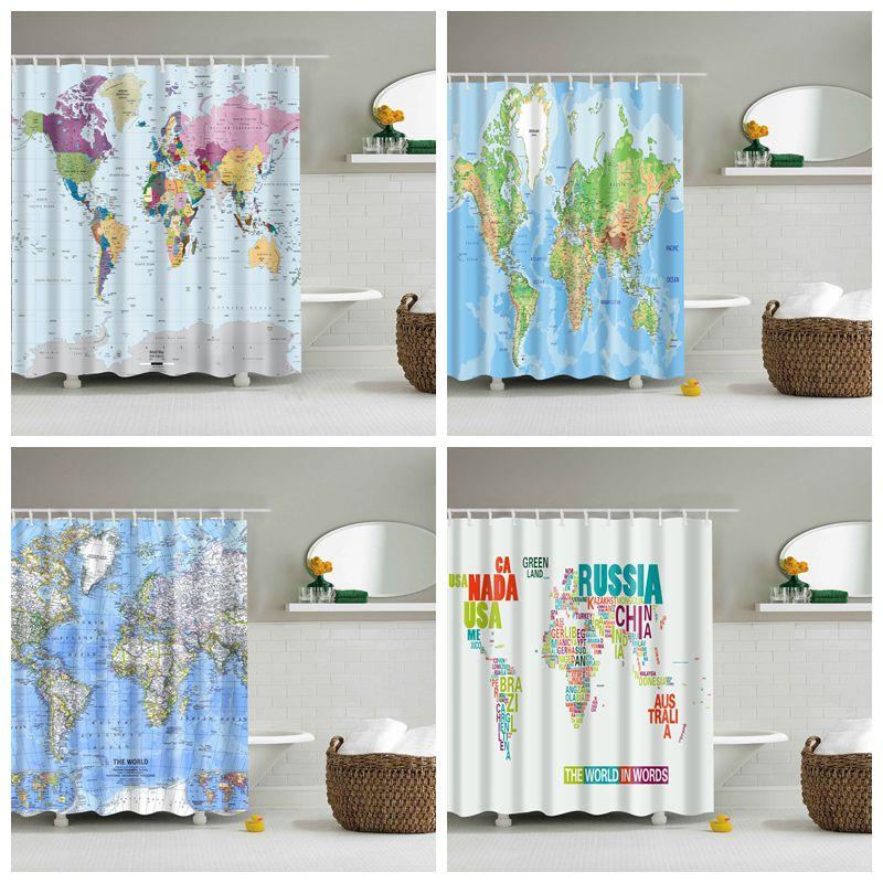 

Cartoon Pattern Shower Curtain Bath Single Printing Waterproof for Bathroom Decor Cortina de bano 200x180cm