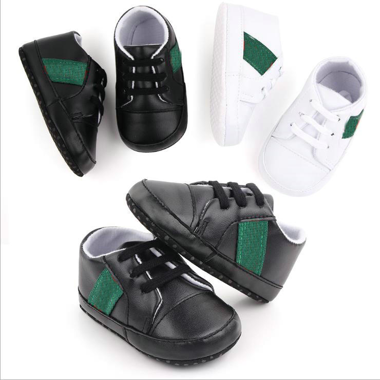 

Baby Shoes Spring Autumn 0-1 Year Baby Girls Shoes striped PU non-slip Baby Boy Casual Toddler Shoes, Black