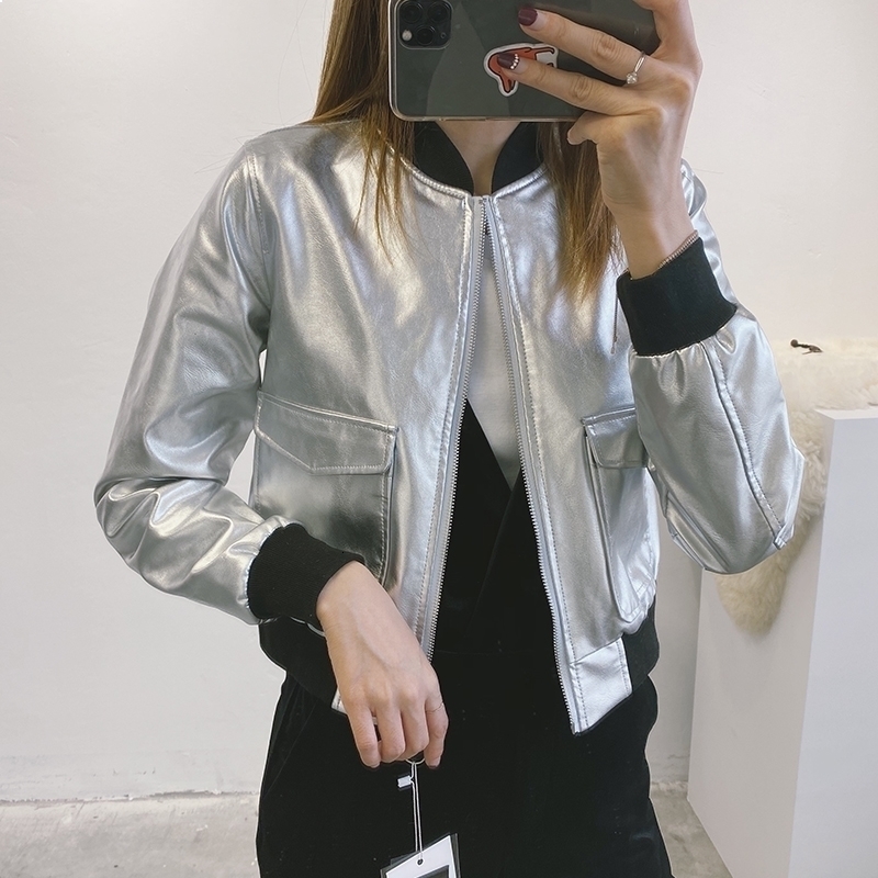 

Women 2021 New of the Women's Black Vintage Plus Size Short Autumn Leather Jacket RDK9, Red