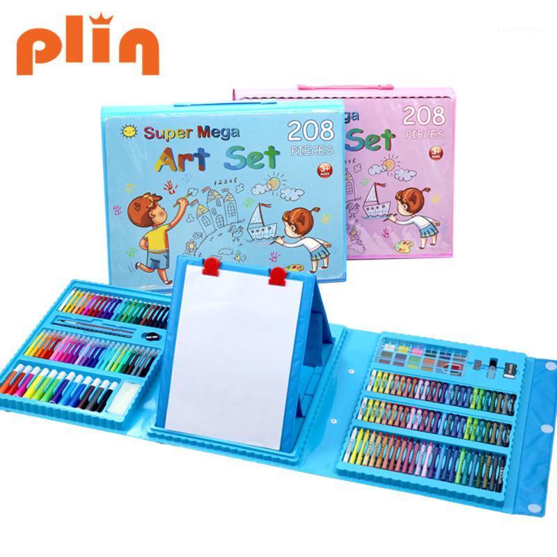 

208 Pcs Art Marker Brush Pen Set Watercolor Pen Drawing Children Paint Art Set Tools For Kid Gift Box School Stationery Supplies1
