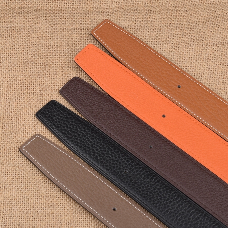 

Belts Mens Belt Fashion Belts Men Leather Black Business Belts Women Big Gold Buckle Womens Classic Casual Ceinture with Orange Box N72-19, Coffee