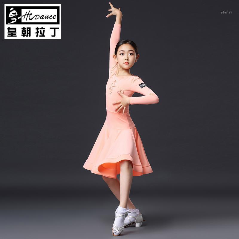 

2020 news latin dance dress for girls for Kids dress Children's dancing to practice to competition -H91811, Pink