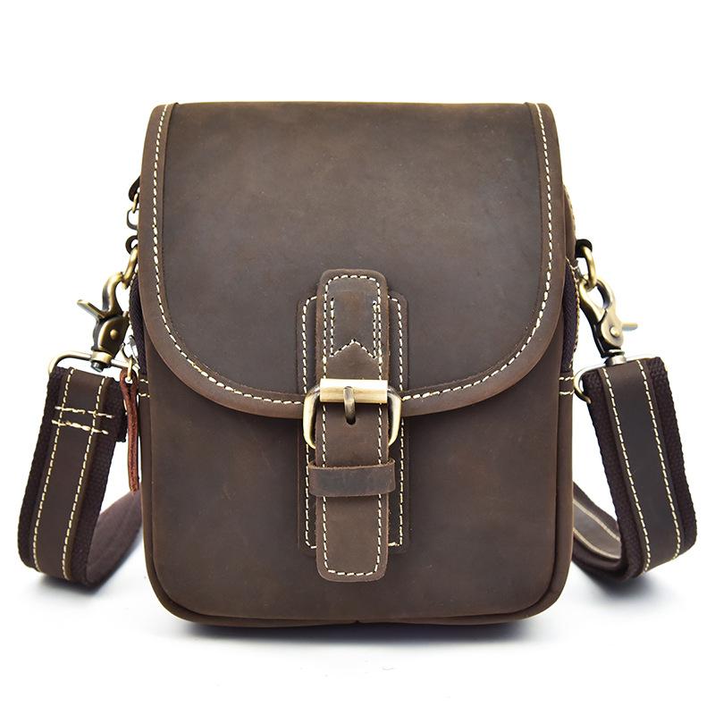

Men's Shoulder Bag Retro Brown Purse Outdoor Multipurpose Purse Messenger Bag