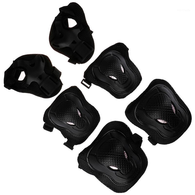 

6Pcs Brace Support Protect Cycling Knee Protector Kneepad Rodilleras Thickening Football Volleyball Extreme Sports Knee Pads1, Black