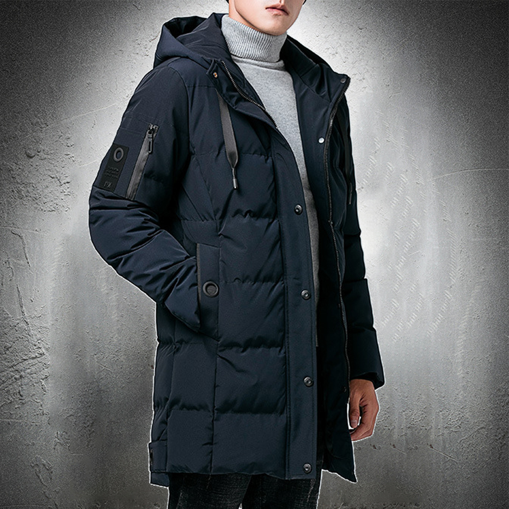

2021 New Winter Thicken Outdoor Parkas Hooded Long Coat Men Windbreaker Overcoat Warm Puffer Jacket Male Fashion Slim DSZE, Green1