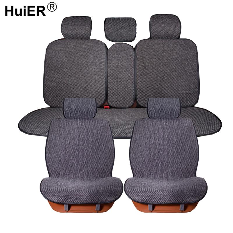 

HuiER Universal Car Seat Covers Flax Car Seat Cushion Cover Fashion Comfortable 6 Colors Styling Automobile Protector