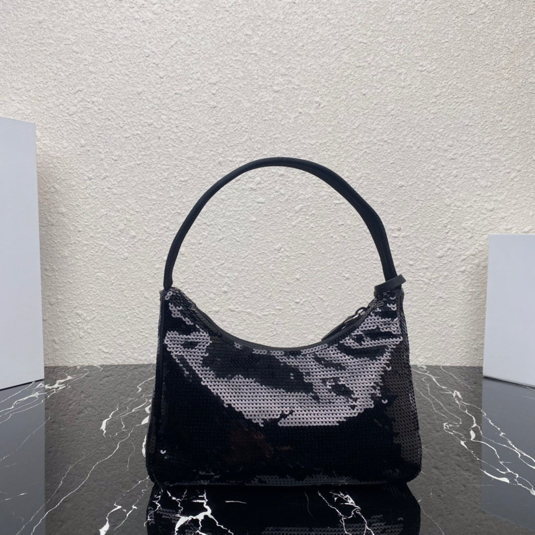 

luxury fashion bags brand 5A wallet,hobo high-quality sequins portable wandering messenger shoulder bag for ladies, Black