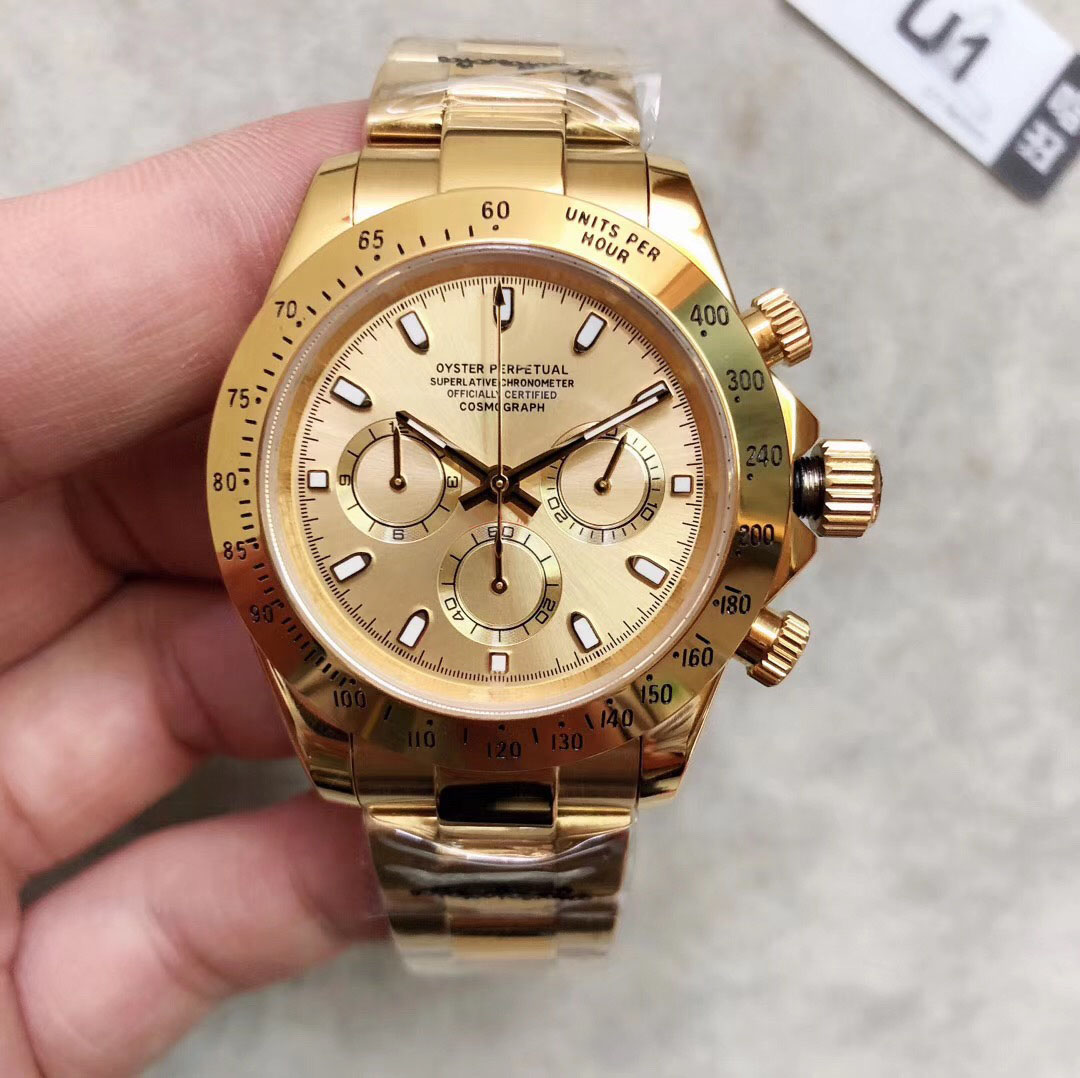 

U1 Factory 18K Gold Fashion Mens Watch TONA Series M116519 Sapphire Glass Simple Face 316L Stainless Steel 2813 Automatic Machine Watches, Box