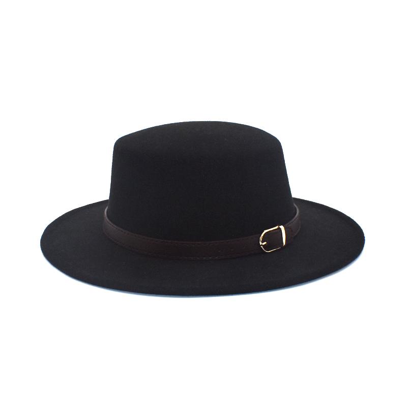 

Wide Brim Hats Fedora Hat Women Winter Autumn Vintage Felt Wool Bowler Man Jazz Black Red P25