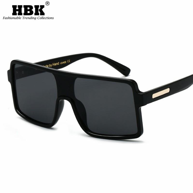 

Sunglasses HBK Vintage Big Frame Women Men Oversized Square Leopard Eyewear Unisex 2021 Fashion High Quality UV400
