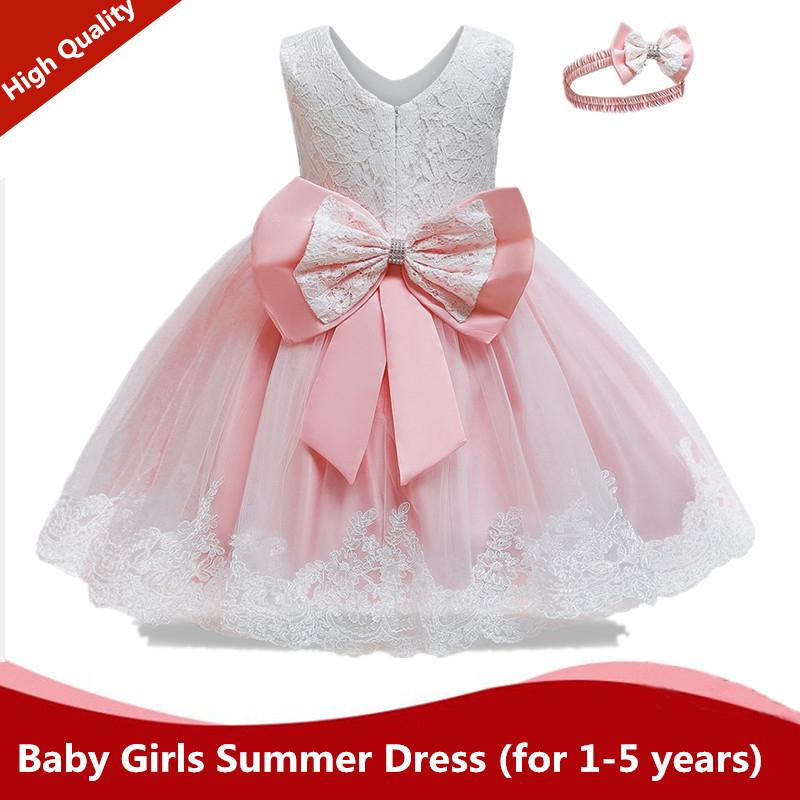 

Girl's Dresses Toddler Girls Dress Born Baby Lace Princess Girl 1st Birthday Easter Costume Infant Party Kids Clothes, Red;yellow