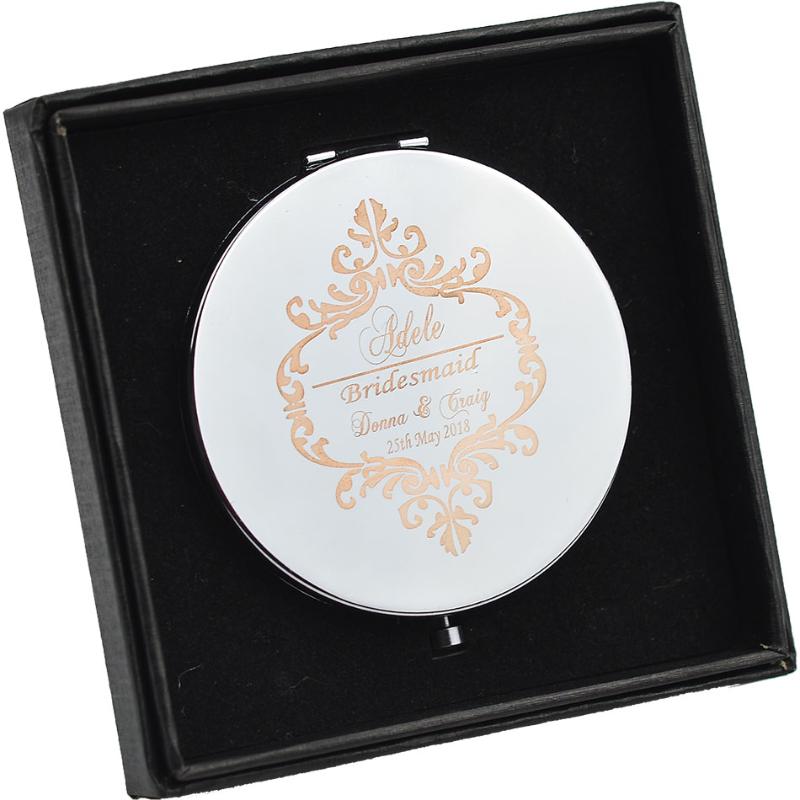

#JZ Personalised Bridesmaid gift Foldable Compact Beauty Purse Mirror Bridal Shower Party Favour Wedding Gift Favor