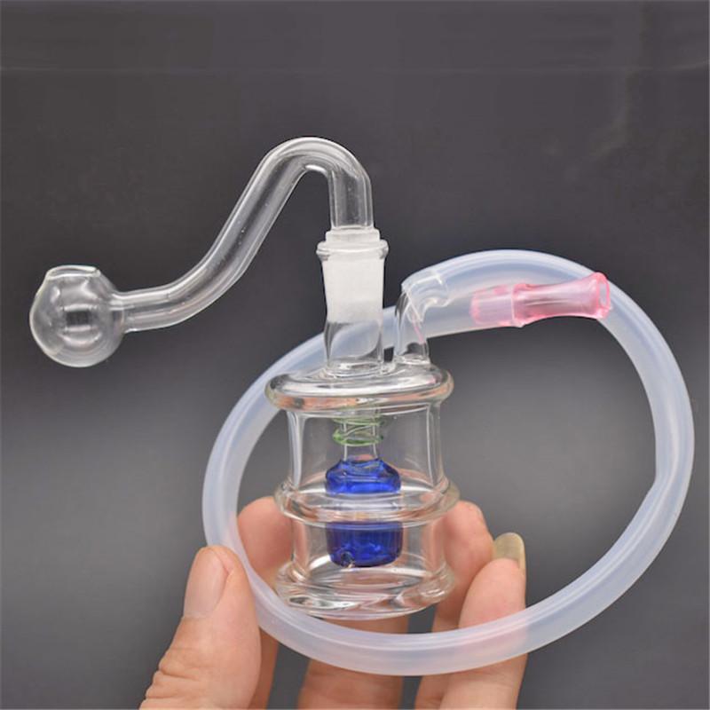 

Hot sale Glass Water Pipes Bong Pyrex Water Bongs with 10mm Joint Beaker Bong dab rig Oil Rigs with 10mm galss oil burner pipe and silicone